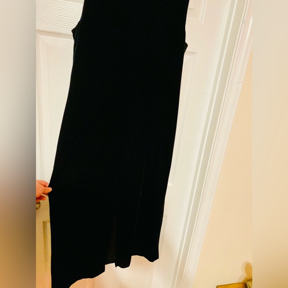 SOLD Vintage Coldwater Creek Aline Black Velvet Dress With Back Slit size L - Picture 5 of 10